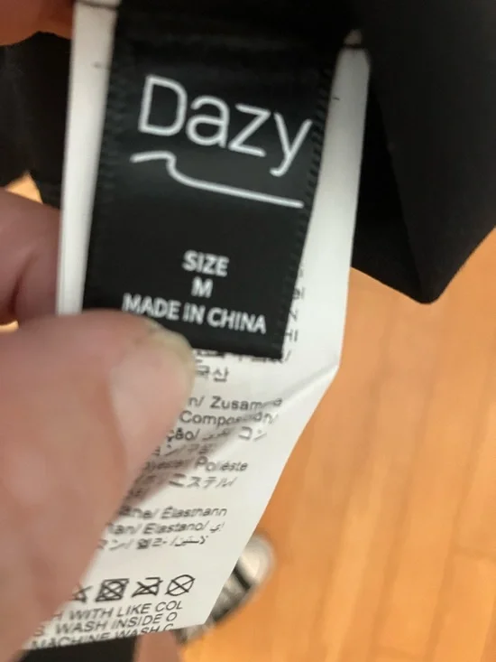 DAZY Solid A-Line Dress Without Tee, Casual Women Dress, BLACK, Size M - Picture 12 of 13